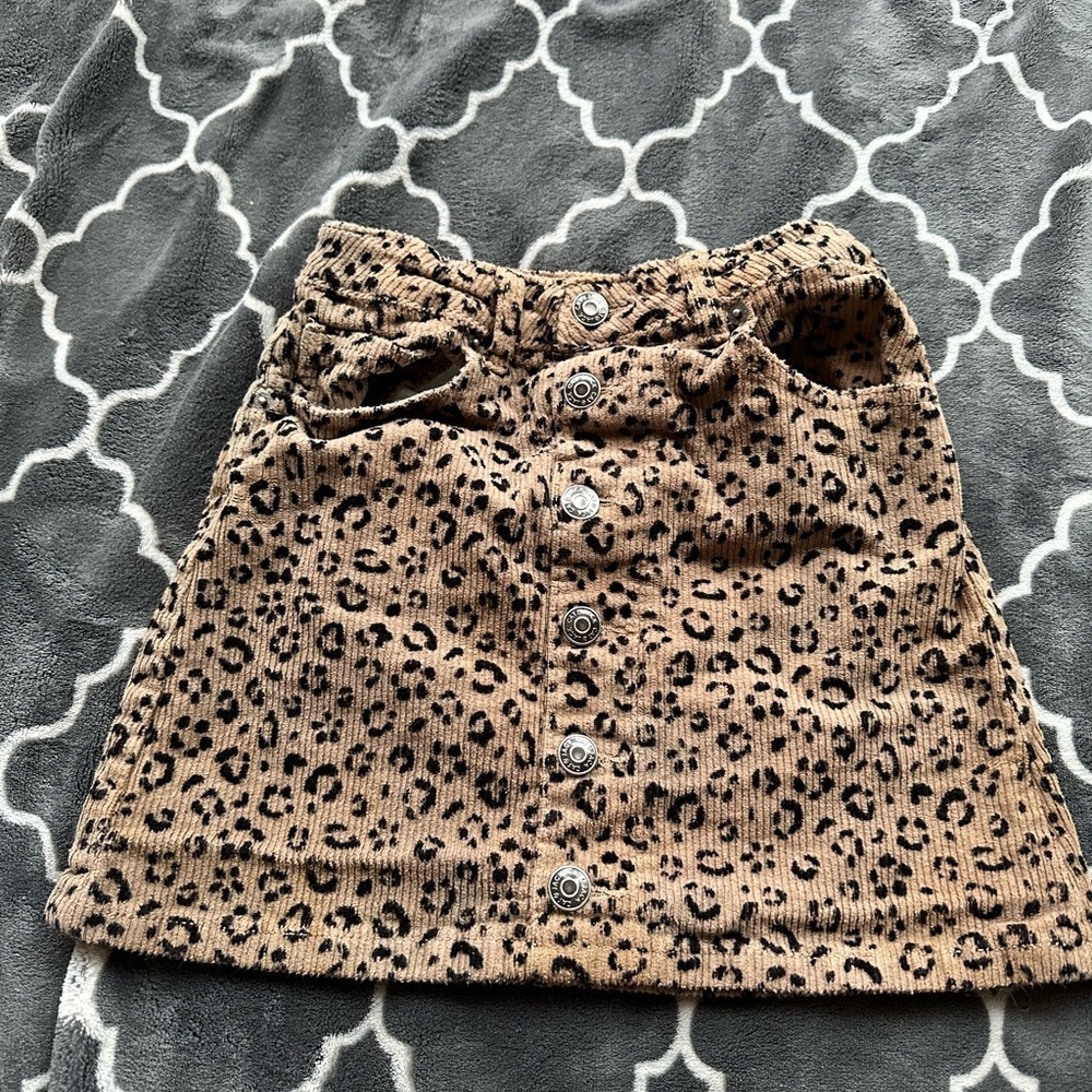 2/$12 Cheetah Cordoroy Skirt